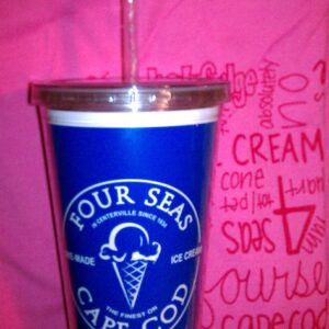 Four Seas Plastic Cup with Straw